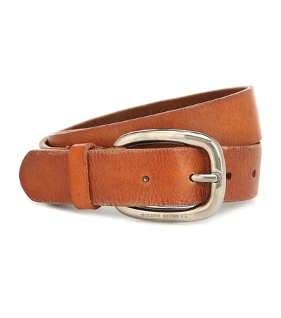 Golden Goose Houston Leather Belt In Brown