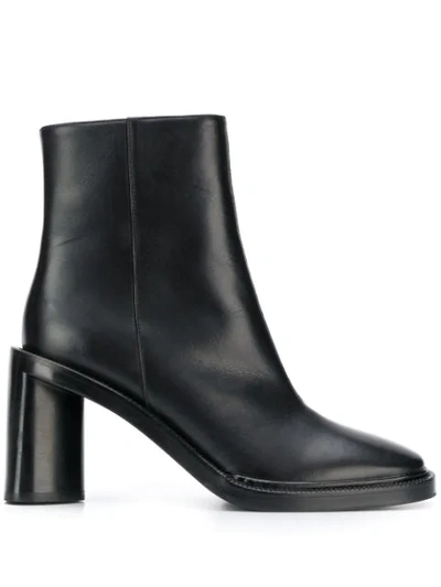 Acne Studios Booker Square-toe Leather Ankle Boots In Heeled Ankle Boots