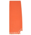 Acne Studios Canada Skinny Wool Scarf In Ginger Orange