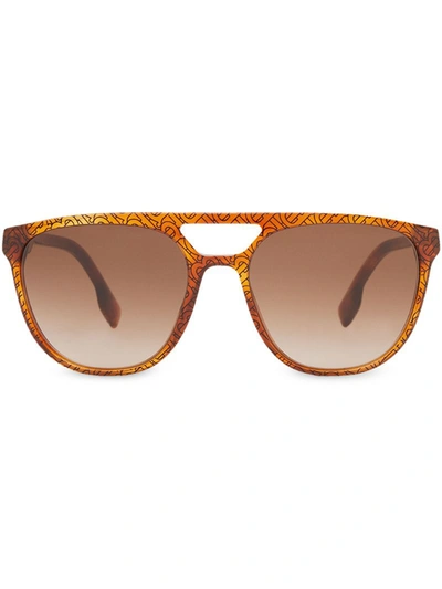 Burberry 40807921 Navigator Frame Sunglasses In Brown