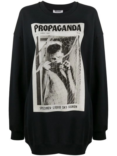 Acne Studios Fina Propaganda Magazine-print Cotton Sweatshirt In Magazine-print Sweatshirt