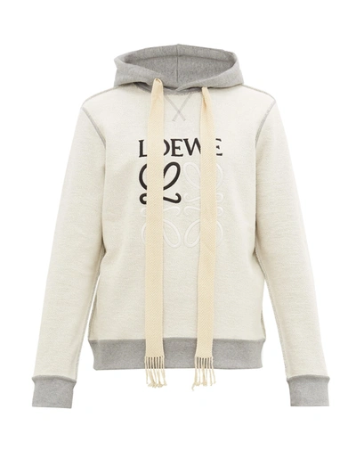 Loewe Inside-out Anagram-embroidered Hooded Sweatshirt In Grey