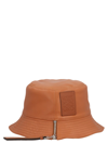 Loewe Fisherman Leather Bucket Hat In Orange