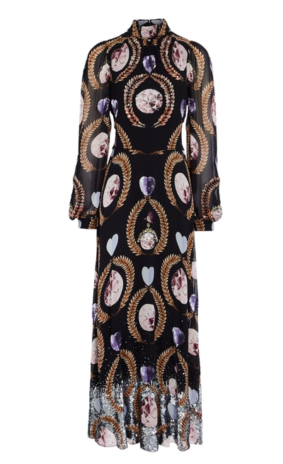 Temperley London Cosmic Gown, Black Mix, Uk16