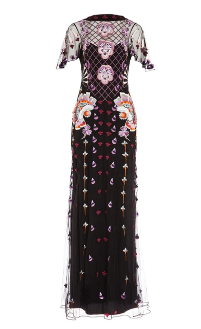 Temperley London Effie Gown In Black Mix