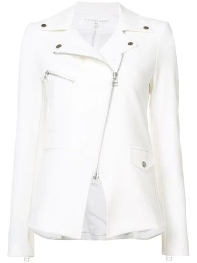 Veronica Beard Scuba Hadley Jacket With Grey Dickey In White