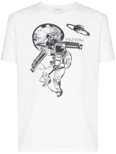 Valentino Astronault Graphic T-shirt In White