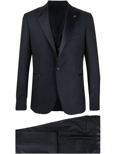 Tagliatore Three Piece Suit In Blue