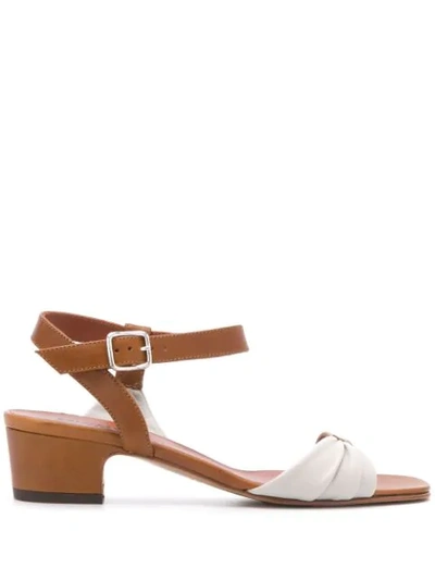 Michel Vivien Hoku Mid-heel Sandals In Brown