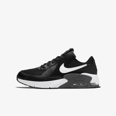 Nike Big Kids Air Max Excee Running Sneakers From Finish Line In Black/white-dark Grey