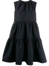 Msgm Parachute Dress In Black