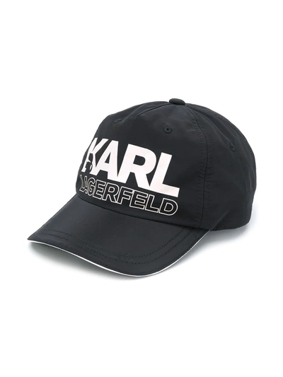 Karl Lagerfeld Kids' Karl Logo Cap In Black