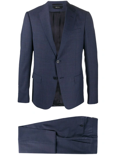 Z Zegna Houndstooth Two-piece Suit In Blue