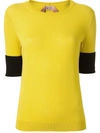 N°21 Embroidered Logo Knitted Top In Yellow