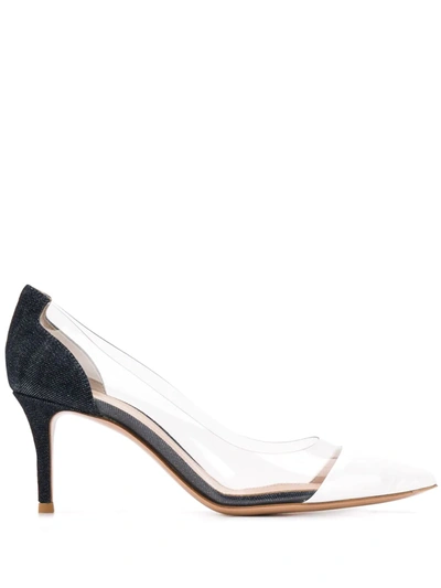 Gianvito Rossi Plexi 75mm Pumps In White