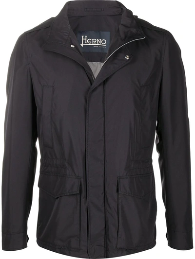 Herno Hooded Lightweight Jacket In Black