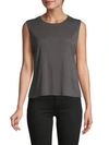 Ao.la Sleeveless Cotton-blend Tank Top In Black