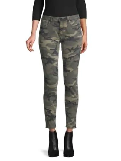 Miss Me Camouflage-print Ankle Jeans In Camo Green