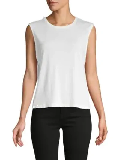 Ao.la Sleeveless Cotton-blend Tank Top In White