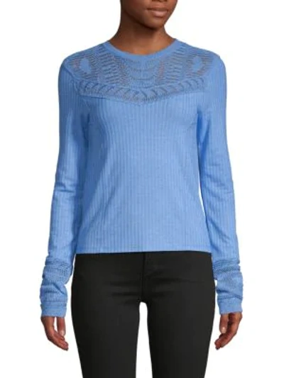 Free People Colette Pointelle Ribbed Sweater In Celendula