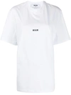 Msgm Logo Detail Cotton Jersey T-shirt In White