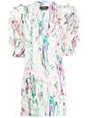 Isabel Marant Farah Printed Crepe De Chine Mini Dress In Ivory,multi