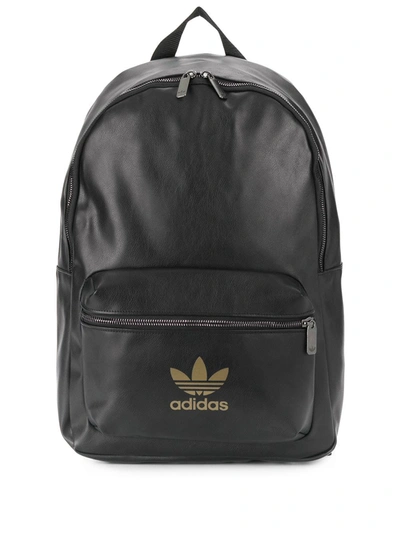 Adidas Originals Logo Print Backpack In Black