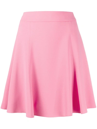 Dolce & Gabbana High Waist Stretch Cady Mini Skirt In Pink