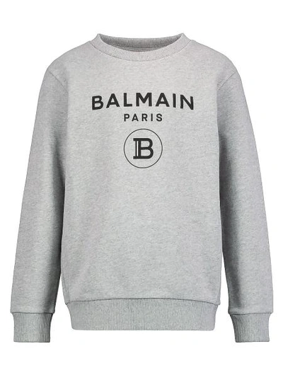 Balmain Kids Sweatshirt For Boys In Grey