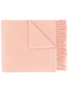 Acne Studios Canada New Oversized Fringed Wool Scarf In Pink