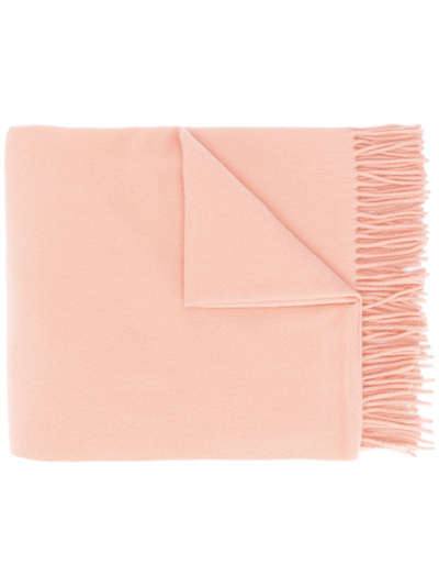 Acne Studios Canada New Oversized Fringed Wool Scarf In Pink