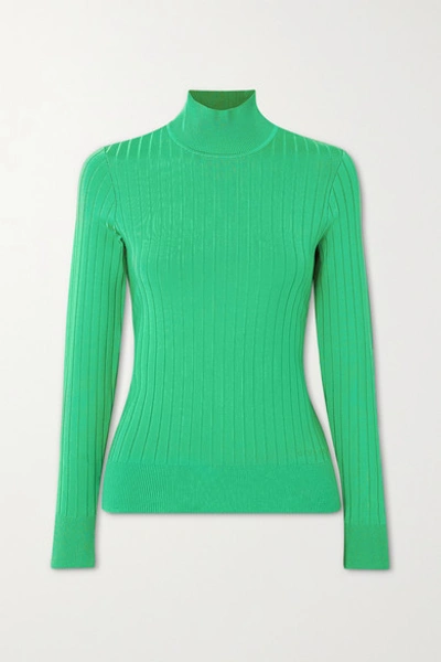 Givenchy Ribbed-knit Sweater In Green