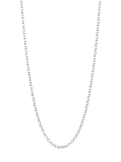 Tamara Comolli Signature 18k White Gold Belcher-link Chain Necklace/23.6"