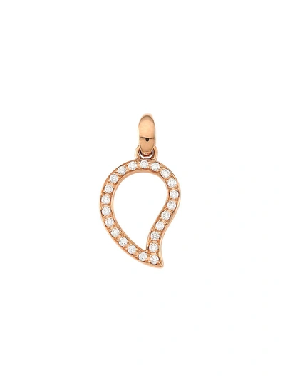 Tamara Comolli Women's Signature Wave 18k Rose Gold & Diamond Pavé Small Pendant