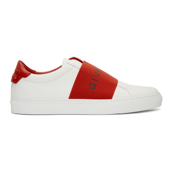 Givenchy White & Red Elastic Urban Knots Sneakers In 112 Red | ModeSens