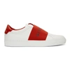 Givenchy White & Red Elastic Urban Knots Sneakers