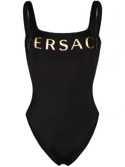 Versace Beachwear In Black Polyamide