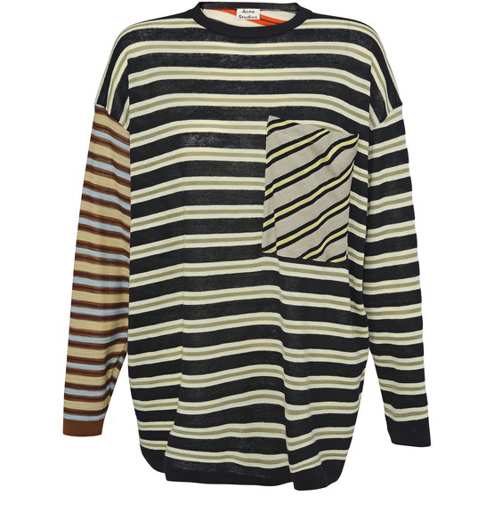 Acne Studios Multi-stripe Sweater Beige/multi | ModeSens