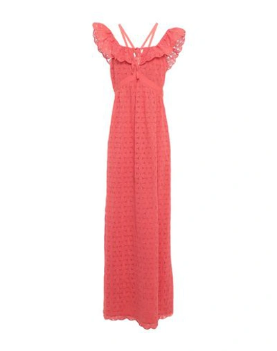 Intropia Long Dress In Coral