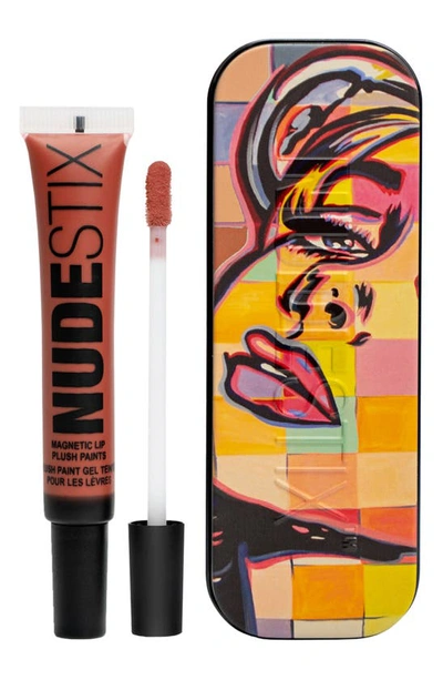 Nudestix Magnetic Lip Plush Paints Lip Colour In Hot Paprika