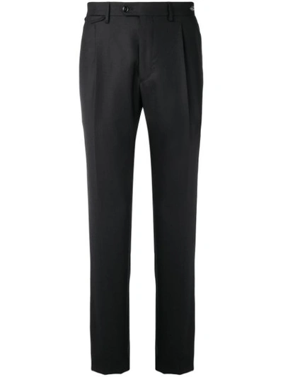 Tagliatore Drawstring-waist Tailored Skinny Trousers In Black