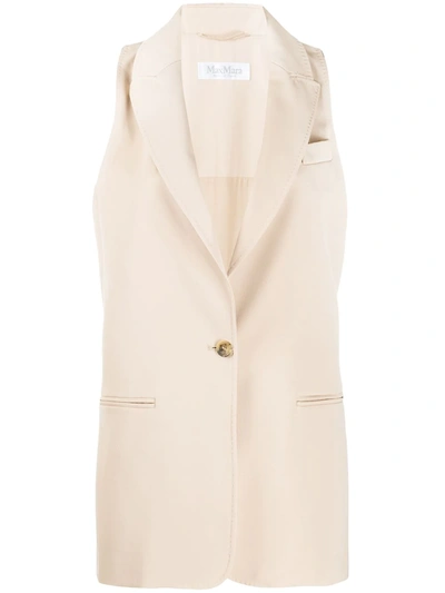 Max Mara Tailored Waistcoat In Neutrals