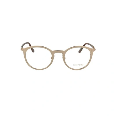 Tom Ford Men's Ft546528b Beige Metal Glasses In Brown