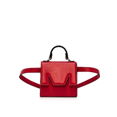 Msgm Women's Red Leather Belt Bag