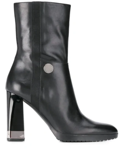 Emporio Armani Black Leather Ankle Boot