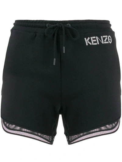 Kenzo Mesh-trimmed Shorts In Black