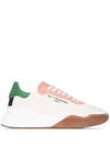 Stella Mccartney Loop Logo-print Canvas And Vegetarian Suede Sneakers In Multicolour