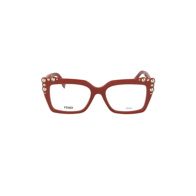 Fendi Women's Red Acetate Glasses