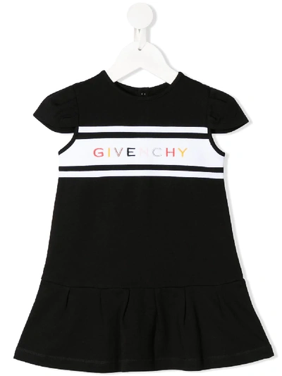 Givenchy Kids' Girl's Multicolor Logo Text Dress, Size 2-3 In 黑色