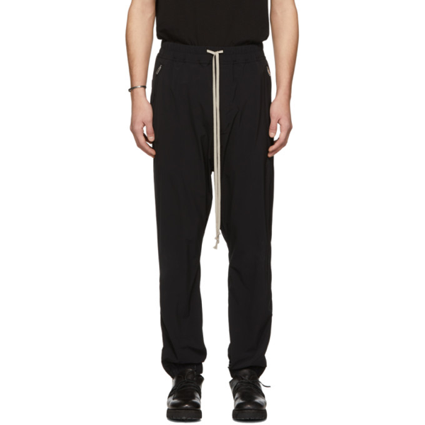 Rick Owens Prisoner Drawstring Wool Jogger Pants In 09 Black | ModeSens